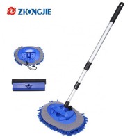 Car Wash Chenille Mop Window Squeegee Wheel Mop Sponge Mop Telescoping Long Handle Car Cleaning Car Accessories